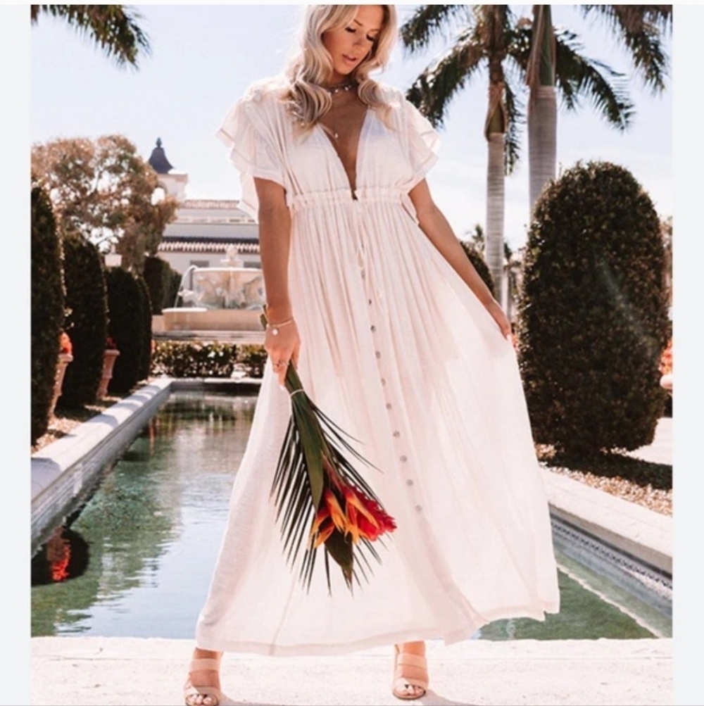 Flawless Elegant White Maxi Dress